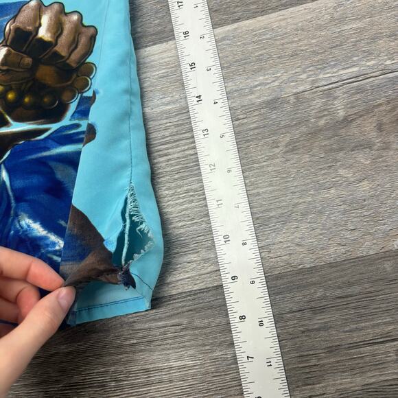 Vintage Y2K Billion Bay Anime Fighting Warrior Ombre Mens XL Short Sleeve Shirt - Picture 7 of 12